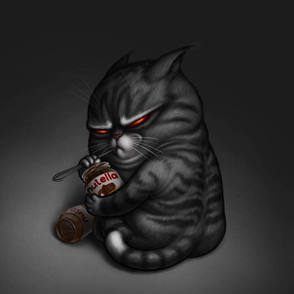 Злой мультяшный кот