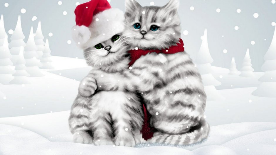 Котенок с сердечком