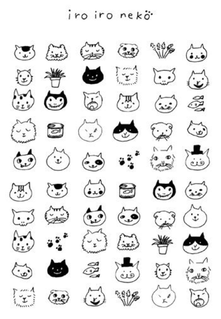 Наклейки раскраски котики для ЛД