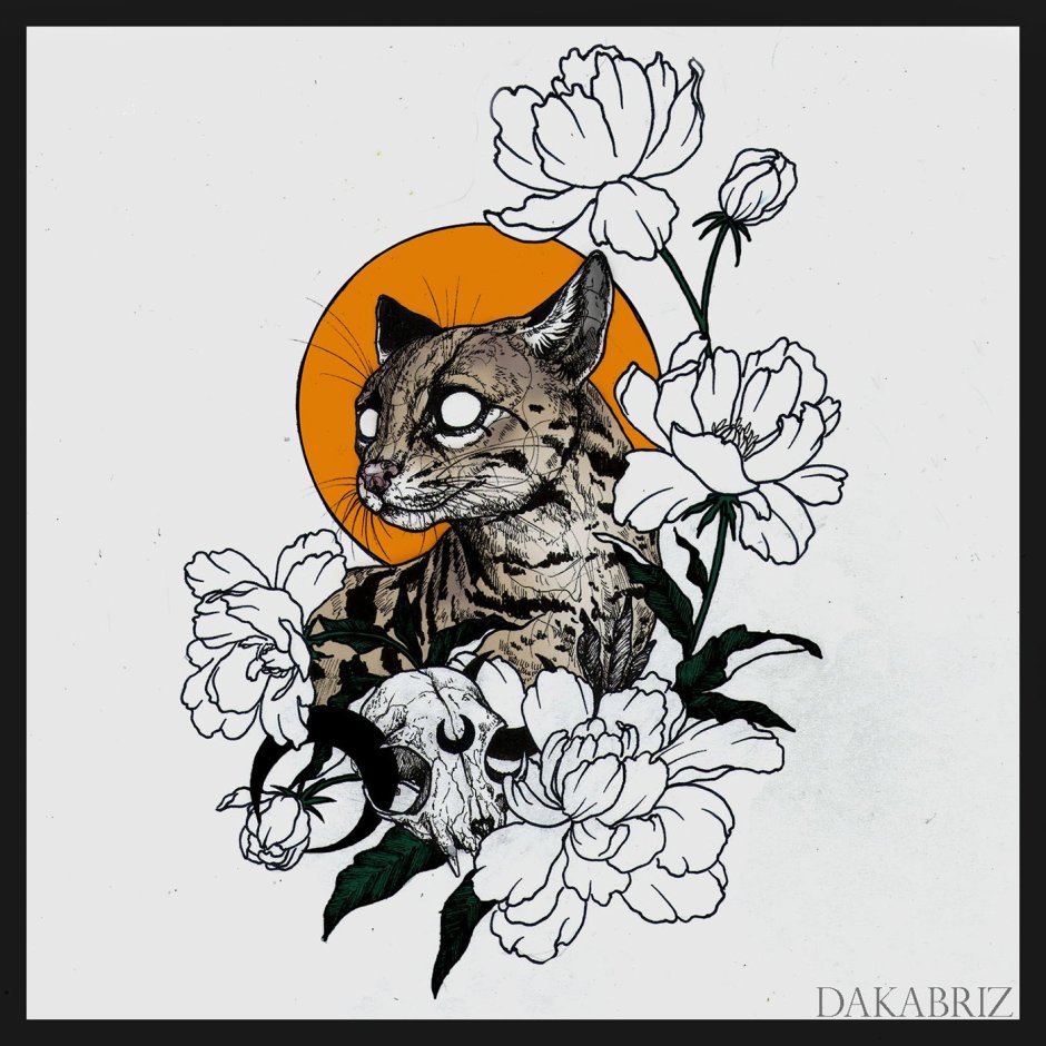 Эскизы котов для тату