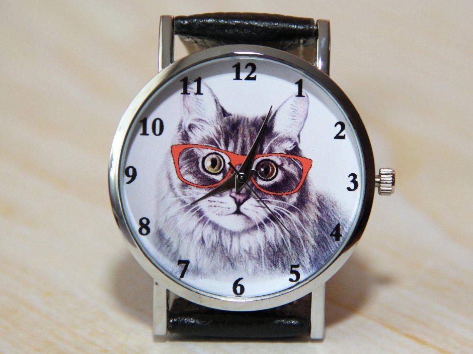Часы с котом внутри