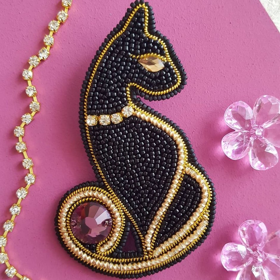 Котенок из бисера