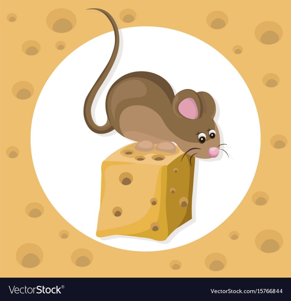 Рисование мышка в норке