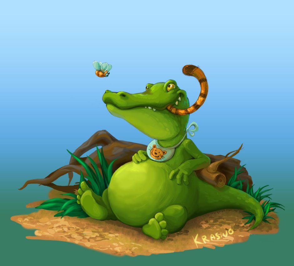 Забавный крокодил