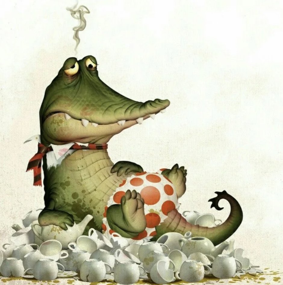 Прикольный крокодил