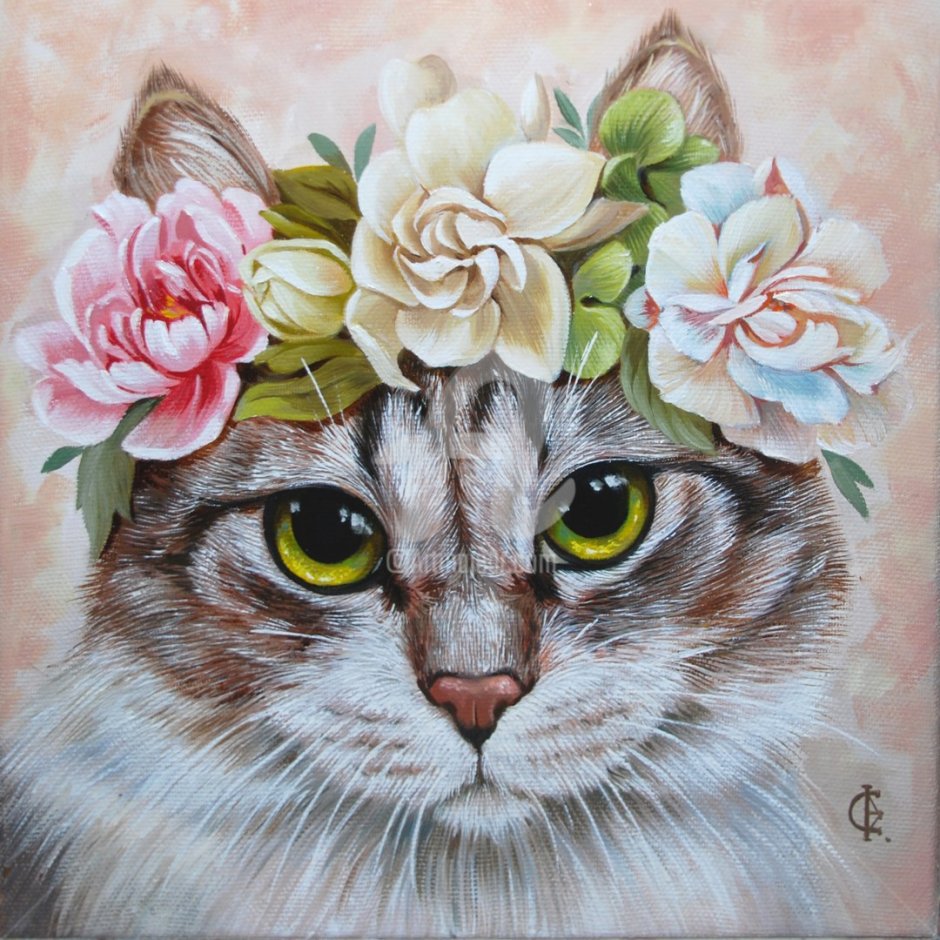 Мартовский кот Гранни алмазная мозаика