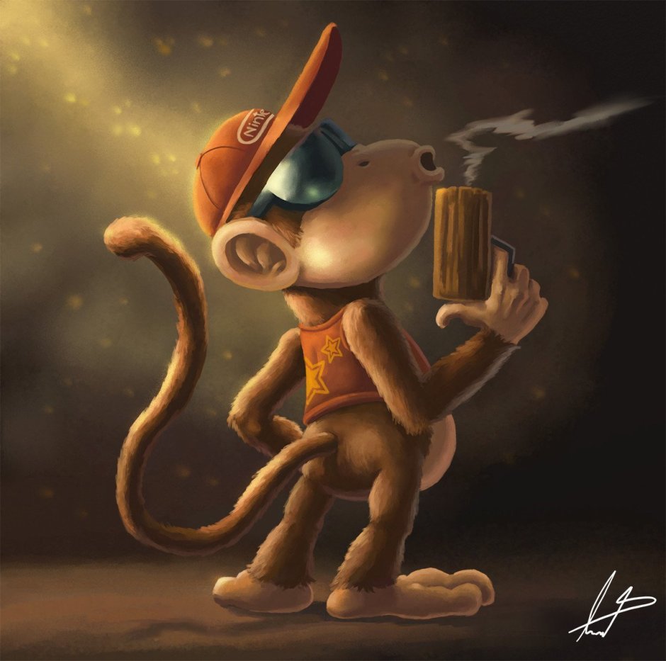 Маленькая белая обезьянка