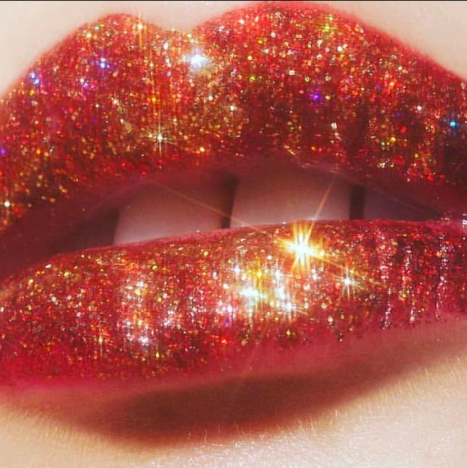 Красные блестки