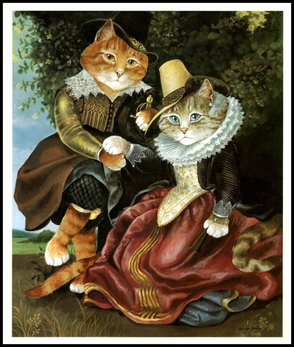 Кошки художница Susan Herbert -