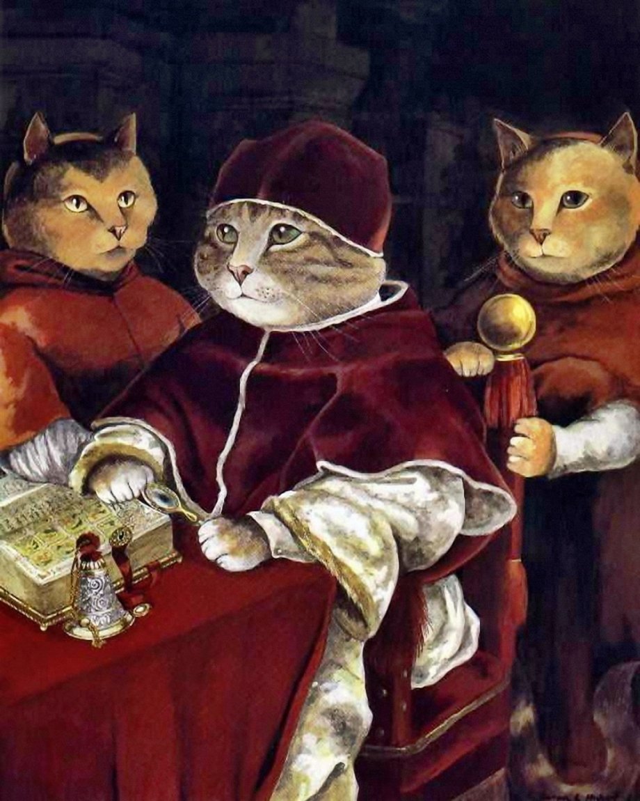 Кот Средневековая миниатюра