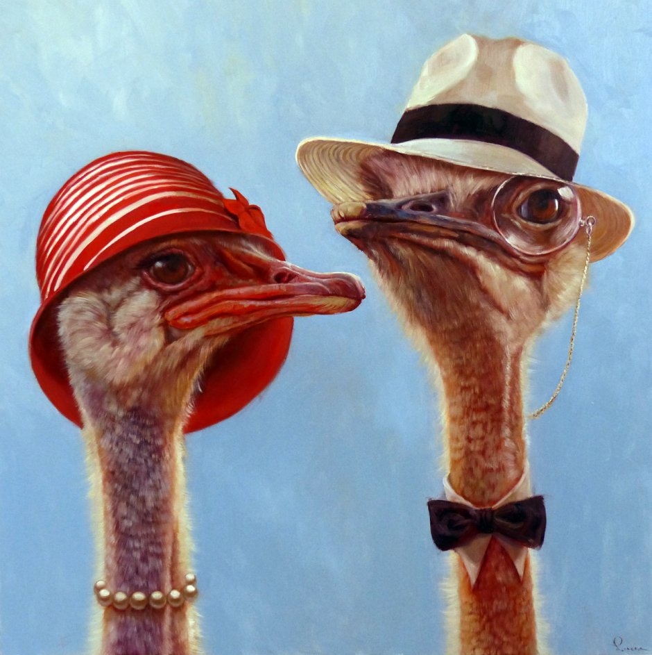 Страус ворует