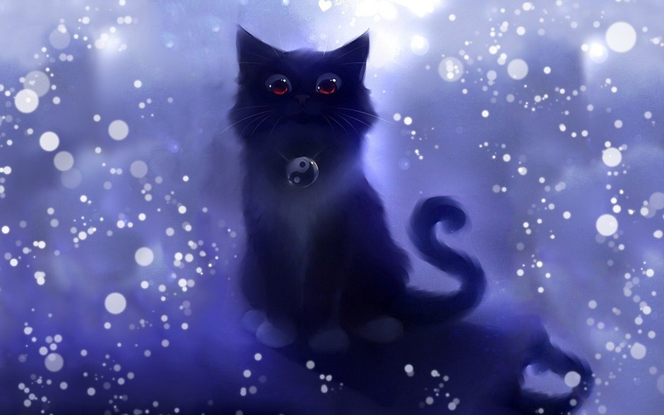 Кошка и собака Инь Янь