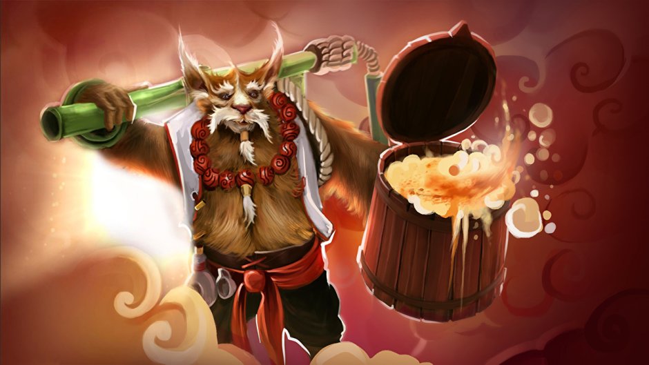 Dota 2 Brewmaster с пивом