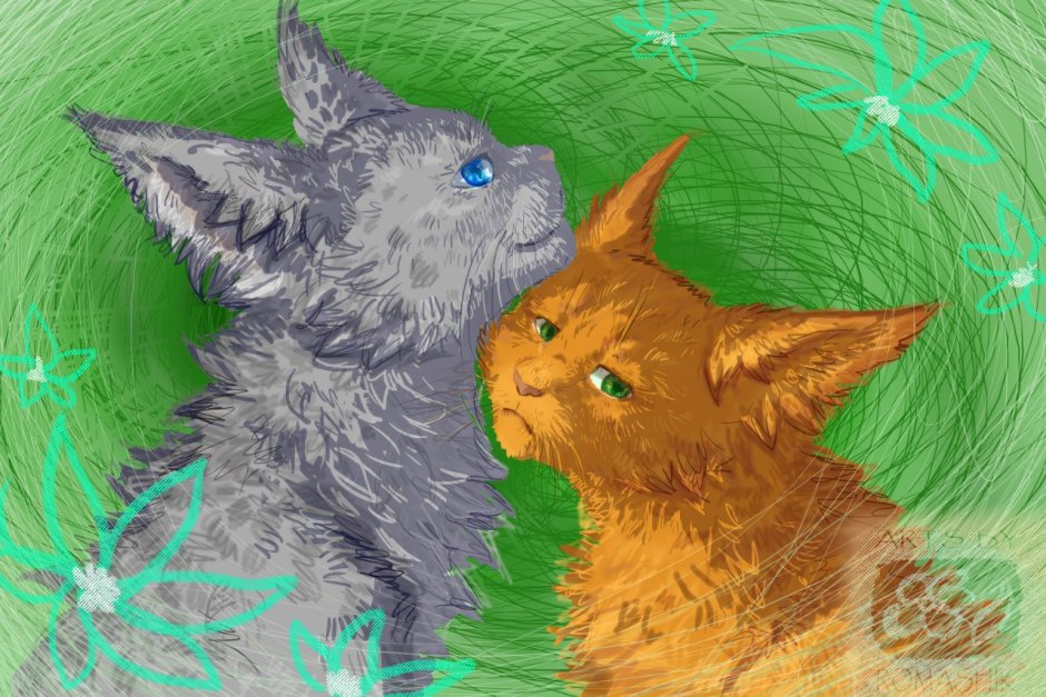 Коты Воители уголёк и Львиносвет