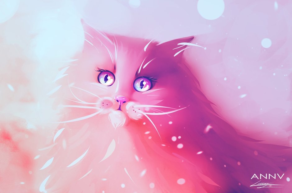 Котики с сердечками