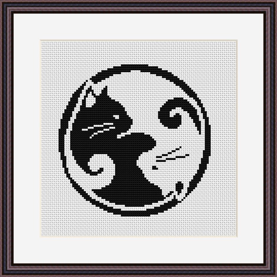 Коты Инь Янь рисунок