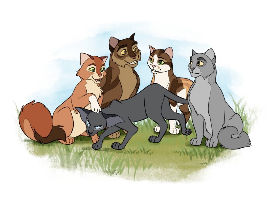 Коты Воители ежевика и Рыжинка