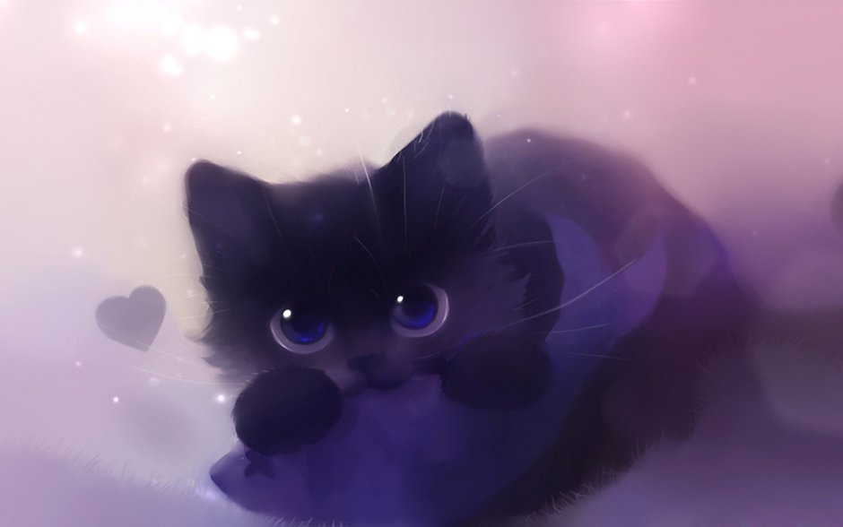 Фиолетовая кошка