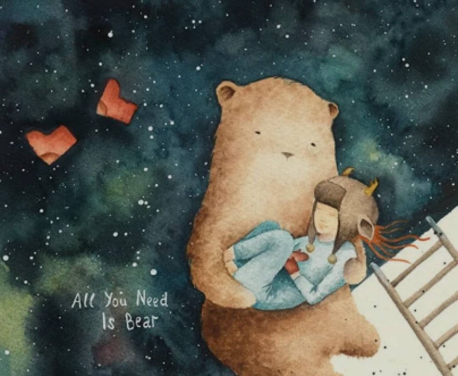 Милые иллюстрации акварелью