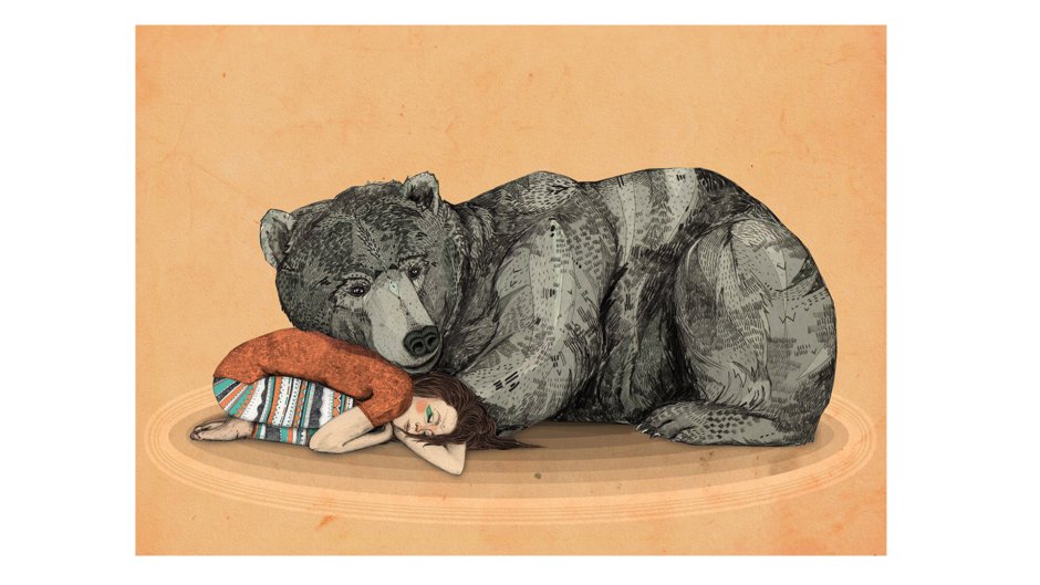 Спящий медведь арт