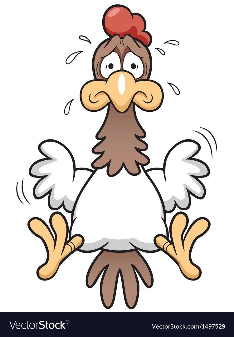 Испуганная курица