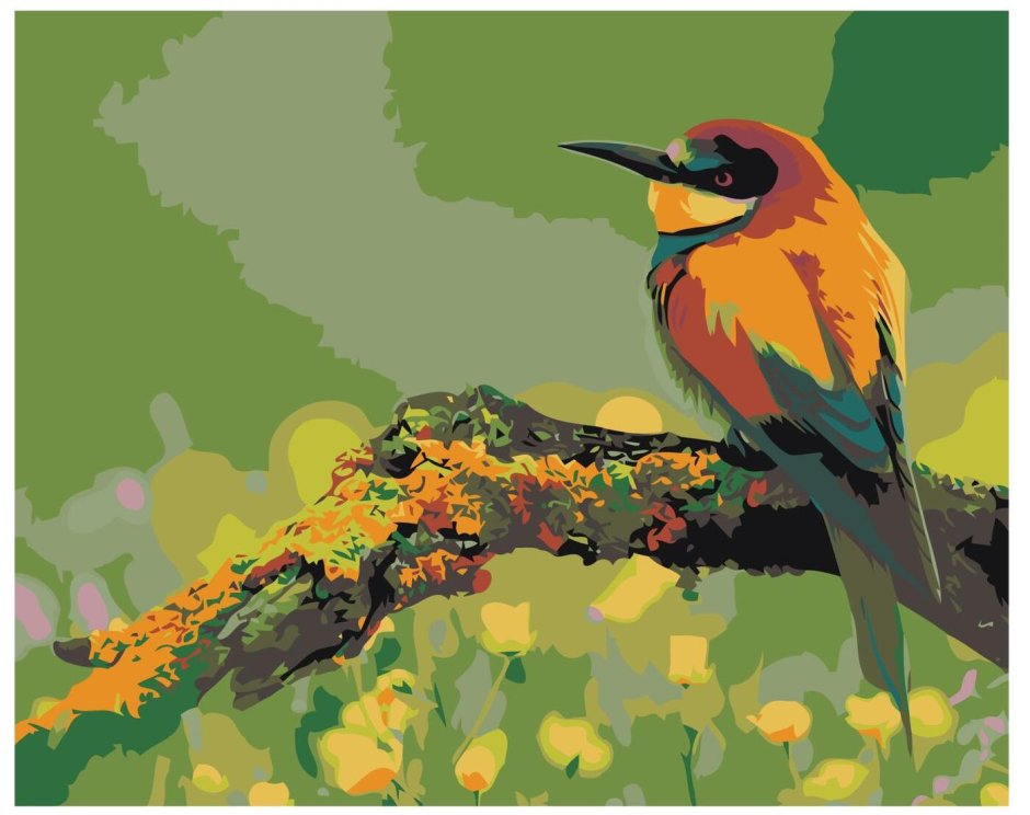 Картины по номерам на холсте птицы