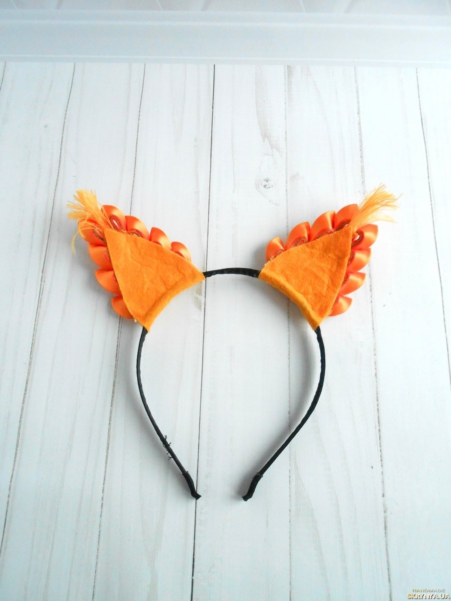 Ободок ушки канзаши