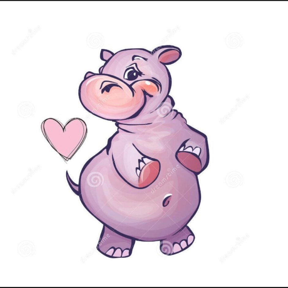 Бегемот рот открыл в воде