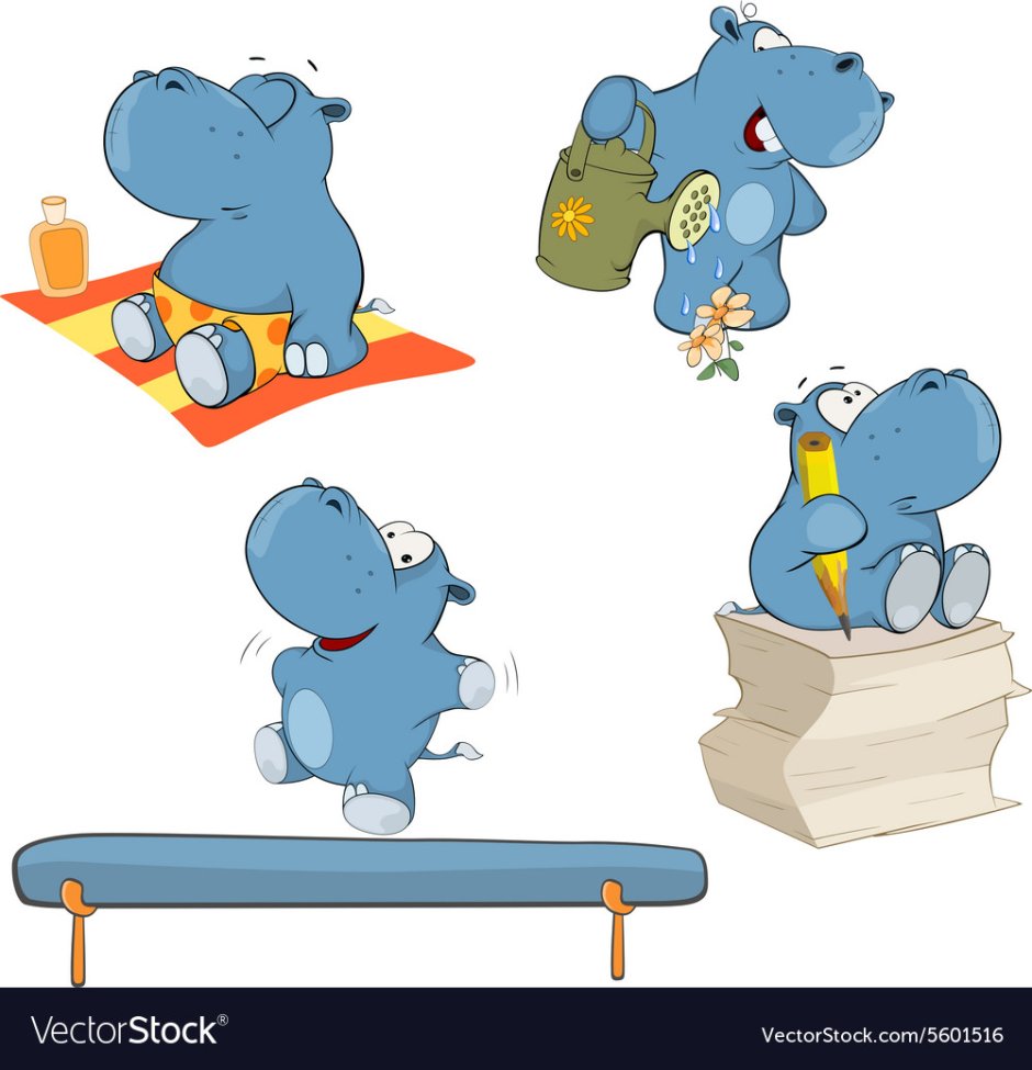 Бегемот и птица симбиоз