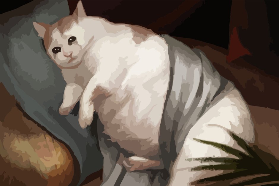 Плачущий толстый котик