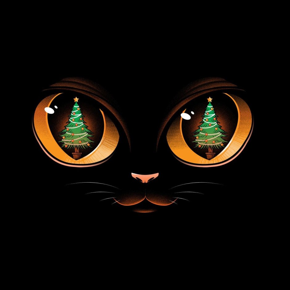 Черная кошка живопись