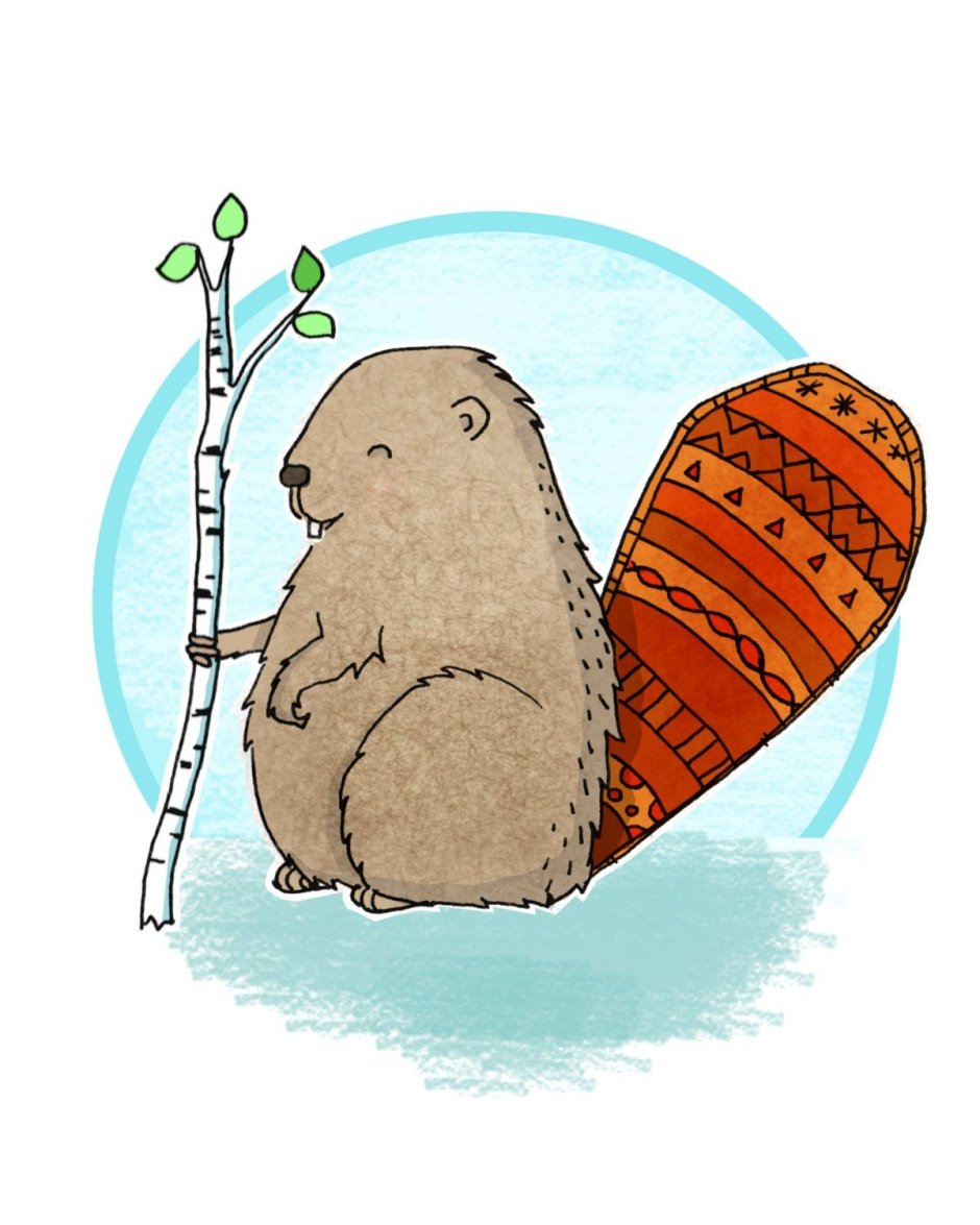 Бобр нарисовать