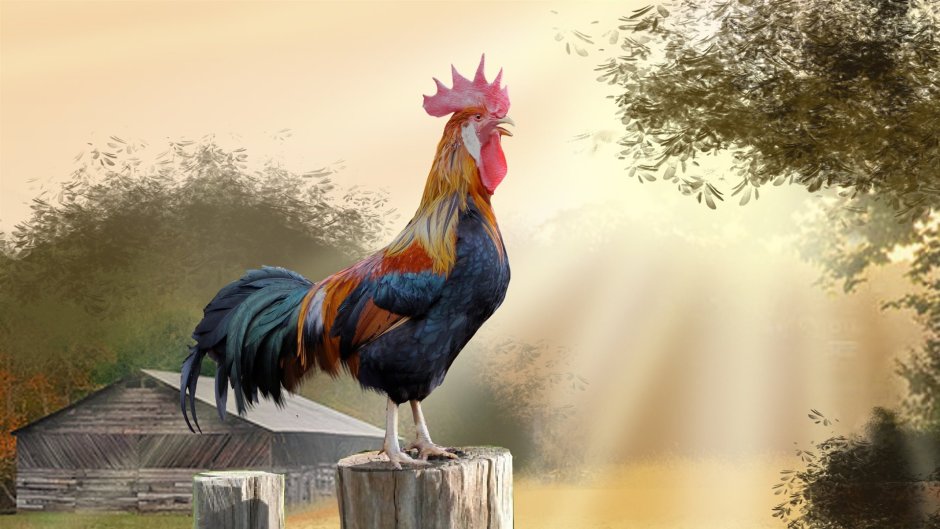 Петух картинка