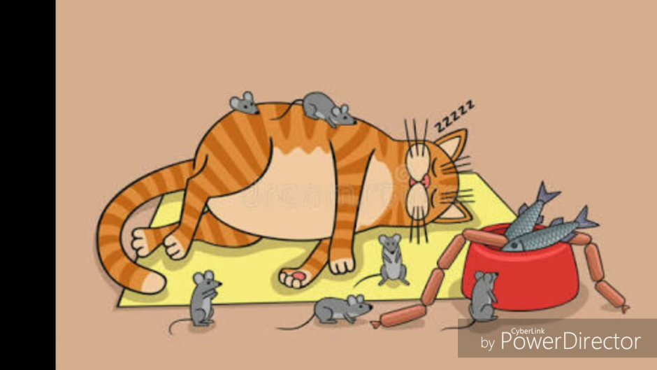 Ленивый кот и мыши