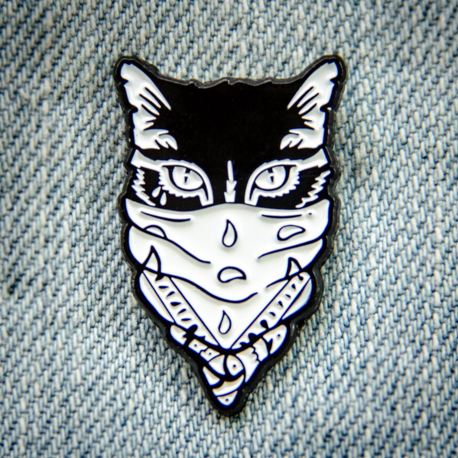 Кот бандит в бандане