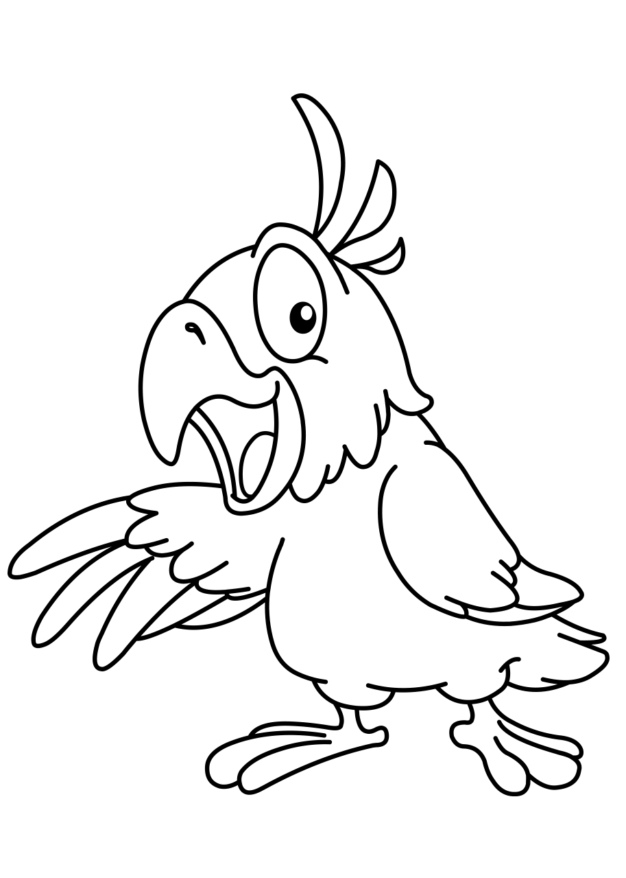 Попугай Кеша раскраска