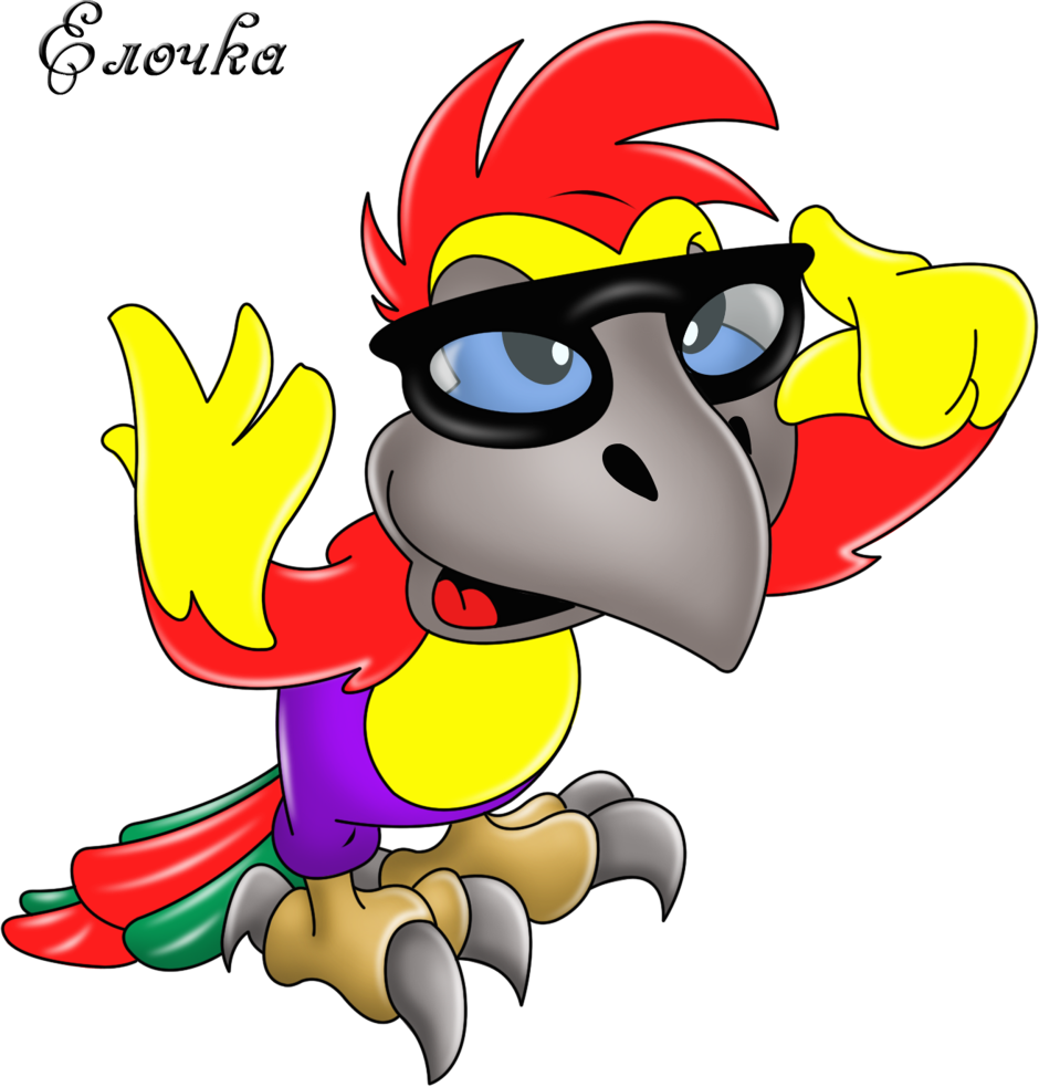 Попугай мультяшка