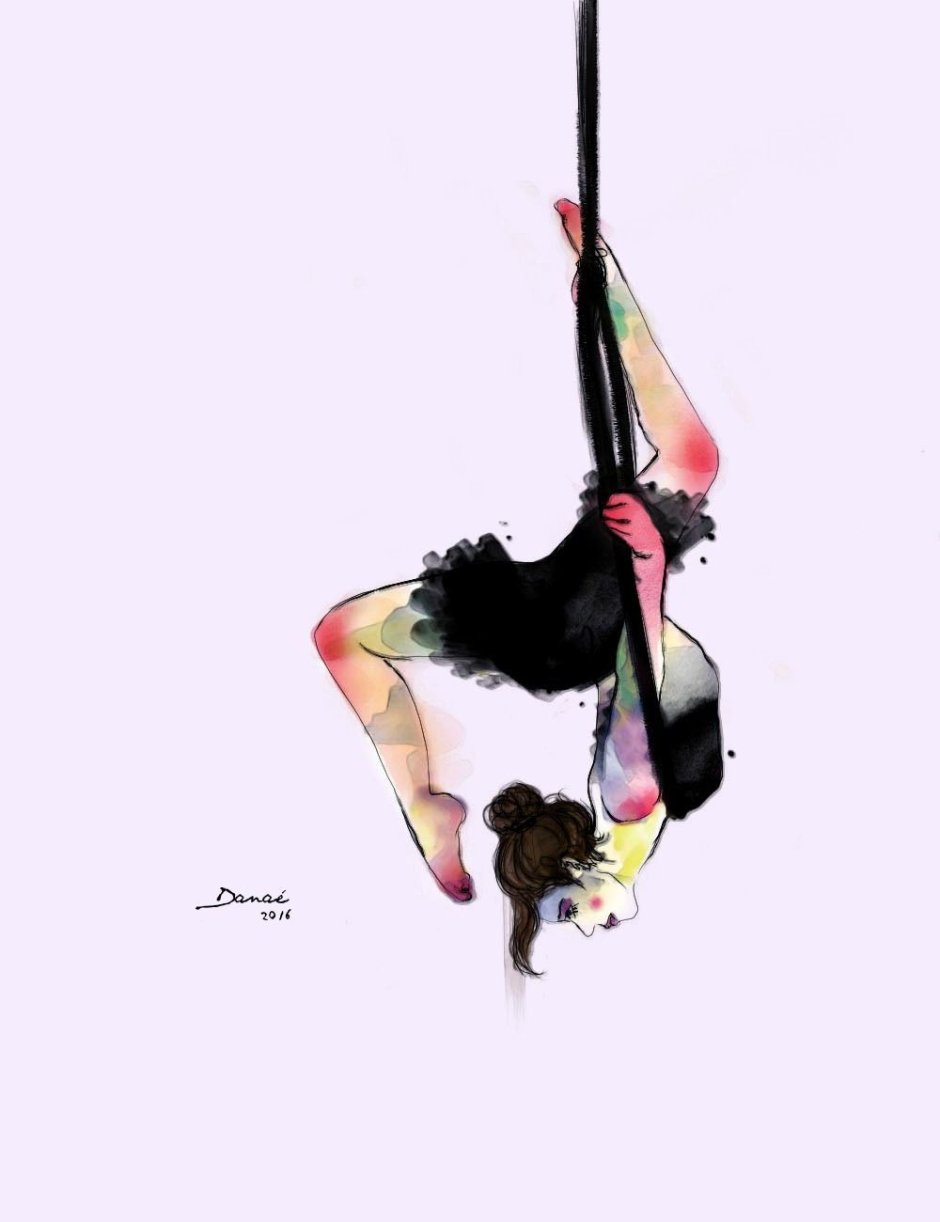 Гимнастка рисунок