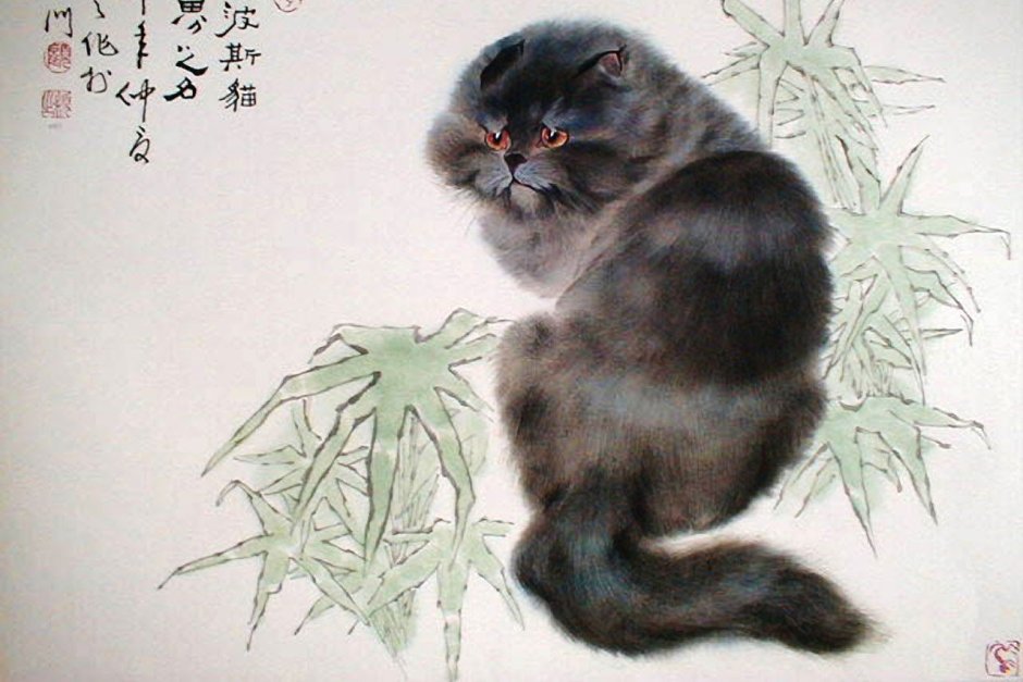 Gu Yingzhi Китай кошки