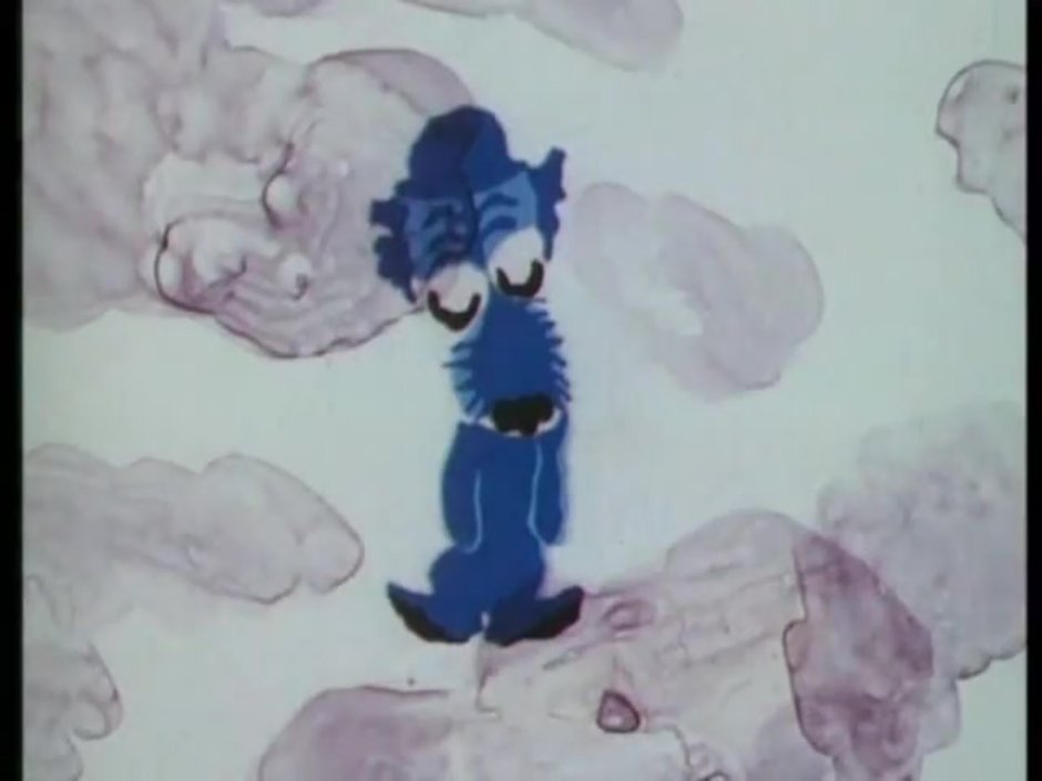 Голубой щенок мультфильм кот