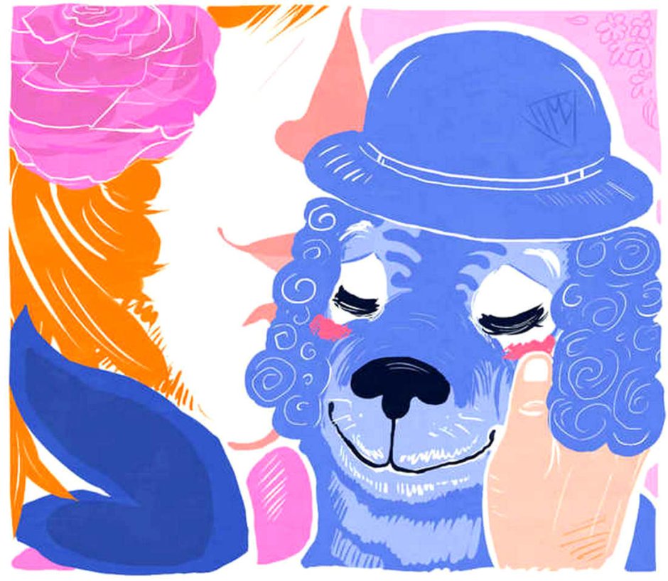 Синяя собака детям