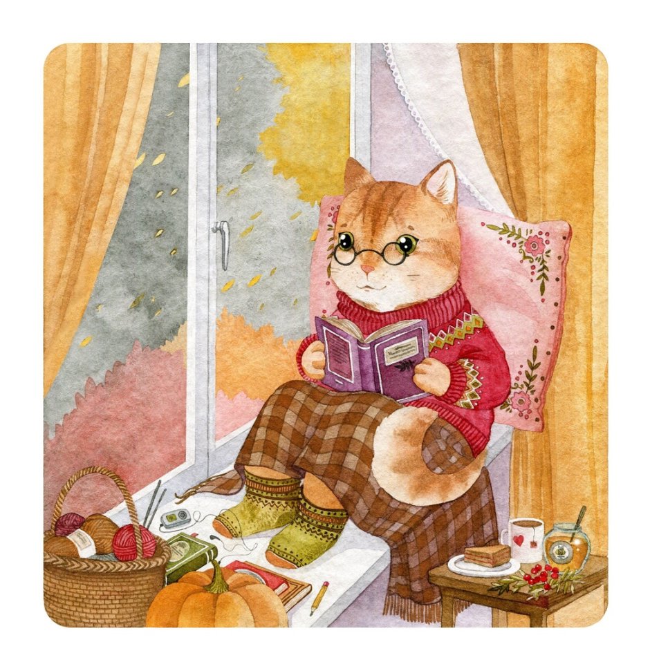 Кошки и цветы живопись