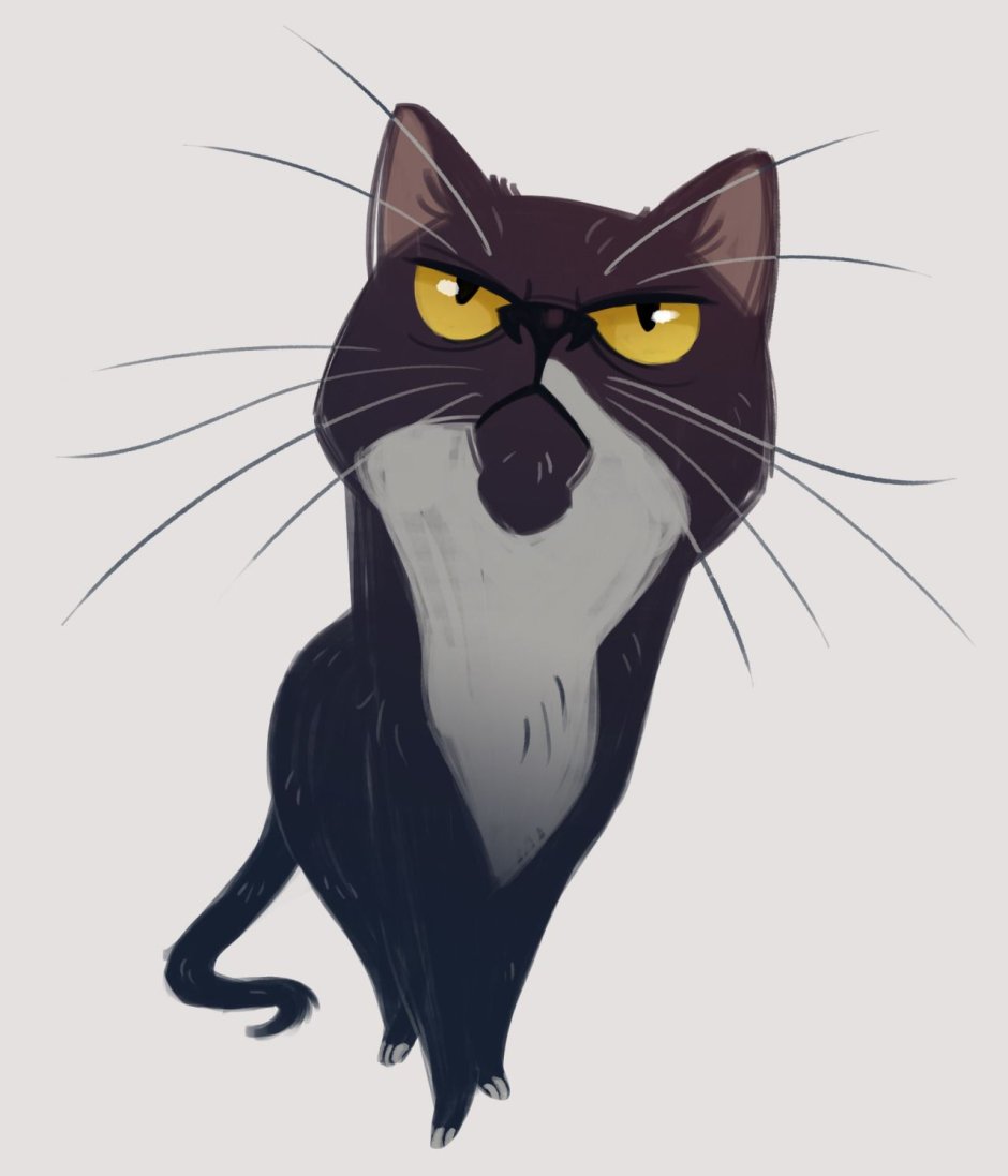 Коты арт мультяшные