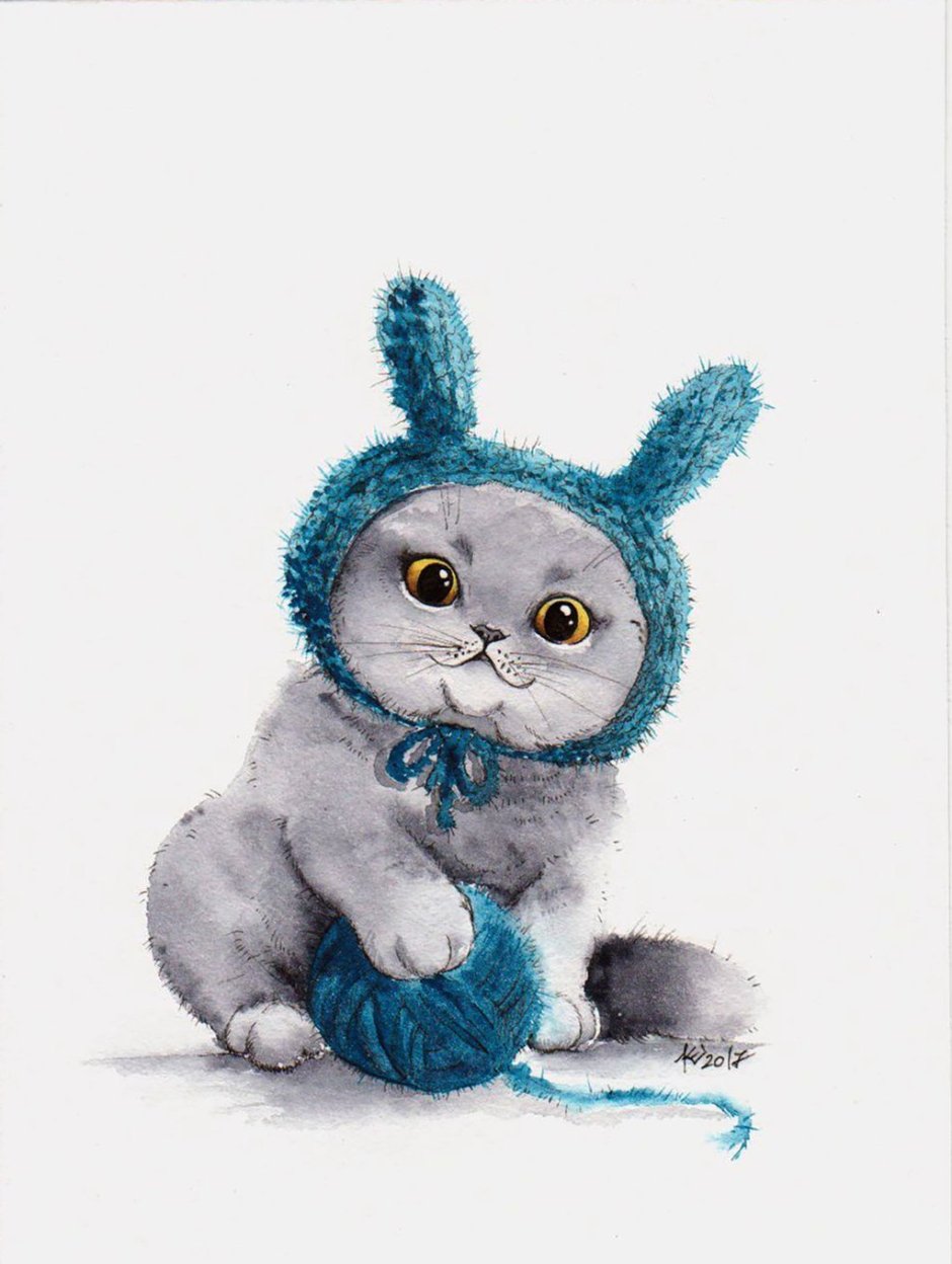 Котик и зайчик