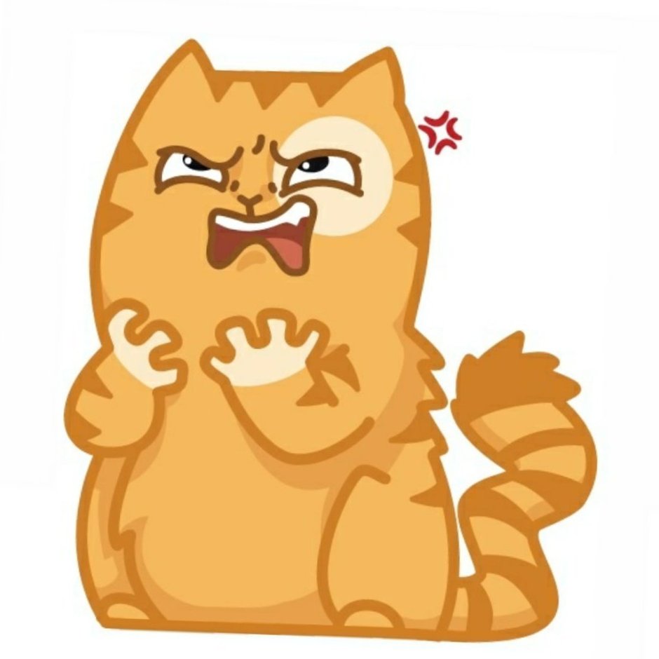 Кот персик Стикеры