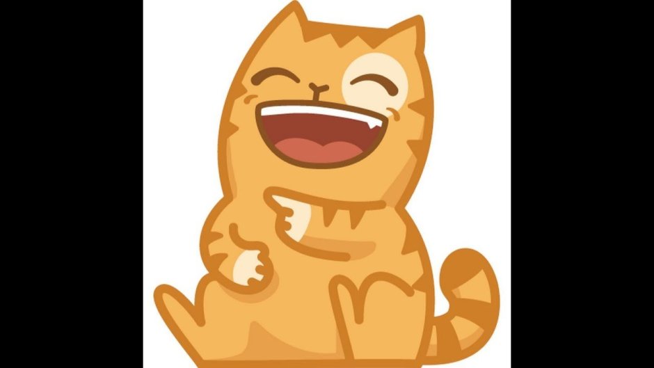 Кот персик Стикеры