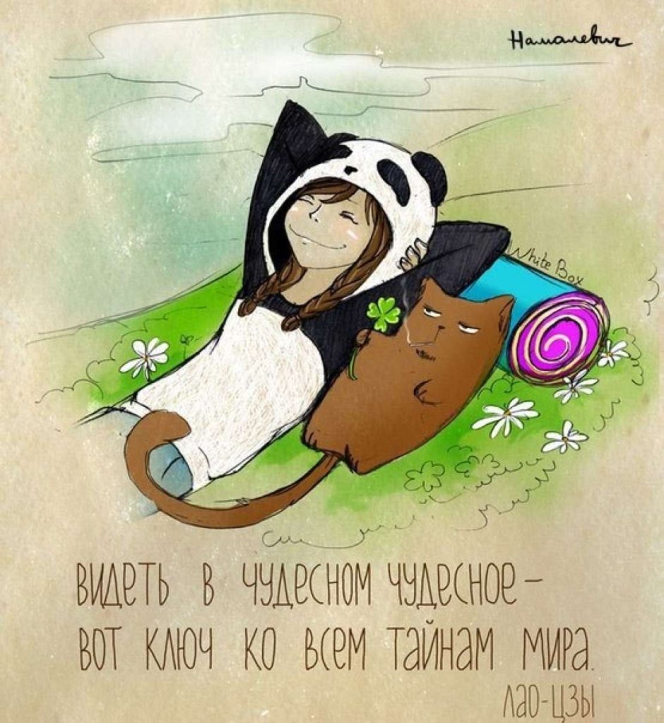 Девочка Панда и кот Барсик
