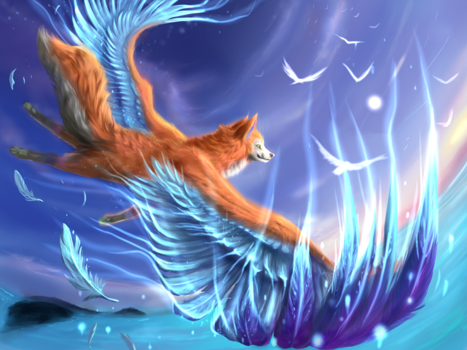 Мифические коты с крыльями