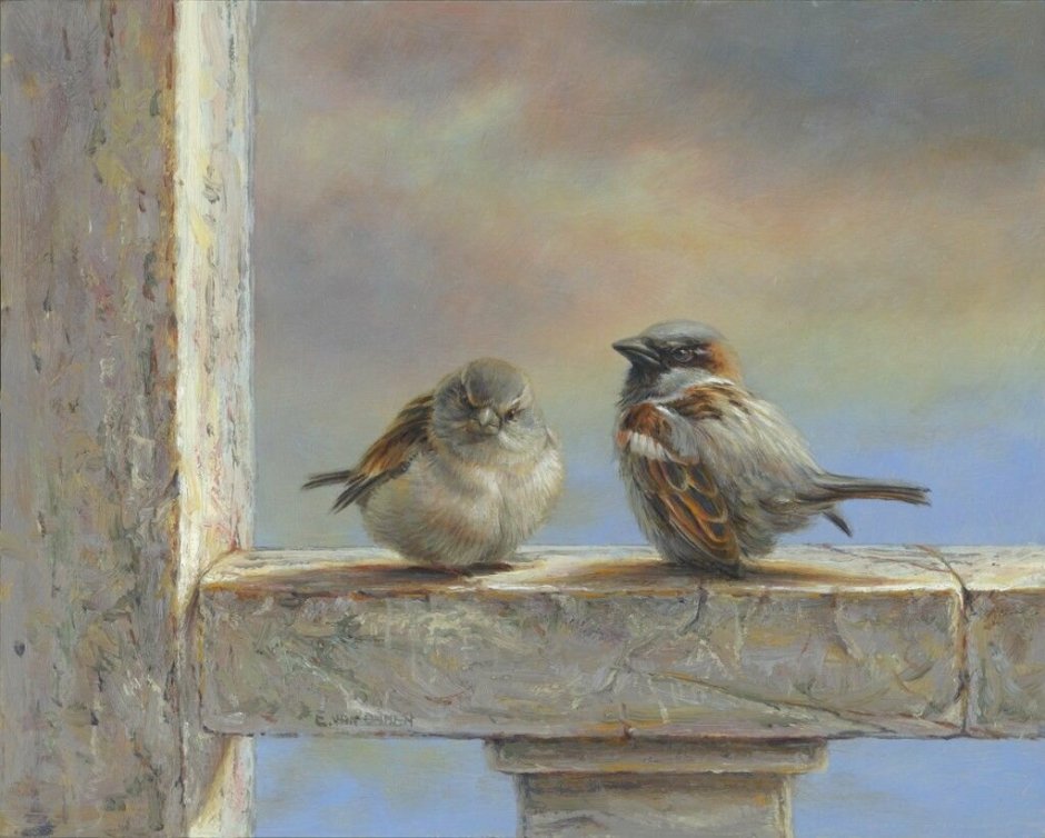 Картины Марии Павловой воробышек