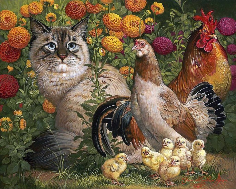 Художница Яна Мовчан кошки